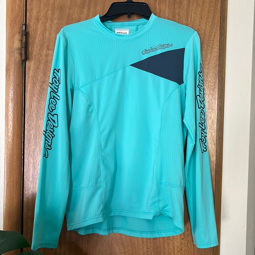 Sz M teal Troy Lee Designs MTB Jersey